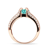 Round Engagement Ring Vintage Style Cubic Zirconia 925 Sterling Silver