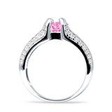 Round Engagement Ring Vintage Style Cubic Zirconia 925 Sterling Silver