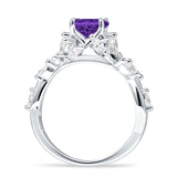 Round Infinity Marquise Vintage Style Floral Ring Cubic Zirconia 925 Sterling Silver