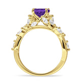 Round Infinity Marquise Vintage Style Floral Ring Cubic Zirconia 925 Sterling Silver