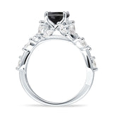 Round Infinity Marquise Vintage Style Floral Ring Cubic Zirconia 925 Sterling Silver