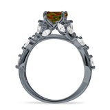 Round Infinity Marquise Vintage Style Floral Ring Cubic Zirconia 925 Sterling Silver