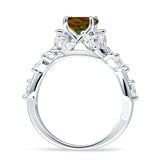 Round Infinity Marquise Vintage Style Floral Ring Cubic Zirconia 925 Sterling Silver