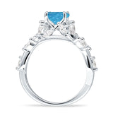 Round Infinity Marquise Vintage Style Floral Ring Cubic Zirconia 925 Sterling Silver