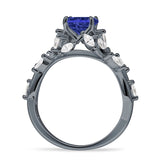 Round Infinity Marquise Vintage Style Floral Ring Cubic Zirconia 925 Sterling Silver