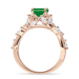 Round Infinity Marquise Vintage Style Floral Ring Cubic Zirconia 925 Sterling Silver