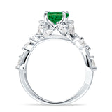 Round Infinity Marquise Vintage Style Floral Ring Cubic Zirconia 925 Sterling Silver