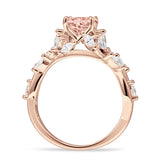 Round Infinity Marquise Vintage Style Floral Ring Cubic Zirconia 925 Sterling Silver