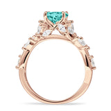 Round Infinity Marquise Vintage Style Floral Ring Cubic Zirconia 925 Sterling Silver