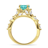 Round Infinity Marquise Vintage Style Floral Ring Cubic Zirconia 925 Sterling Silver