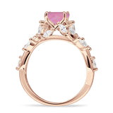 Round Infinity Marquise Vintage Style Floral Ring Cubic Zirconia 925 Sterling Silver