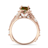 Round Engagement Ring Split Shank Cubic Zirconia 925 Sterling Silver