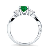 Infinity Round Three Stone Ring Cubic Zirconia 925 Sterling Silver