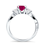 Infinity Round Three Stone Ring Cubic Zirconia 925 Sterling Silver