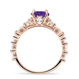 Vintage Style Round Engagement Ring Cubic Zirconia 925 Sterling Silver