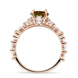 Vintage Style Round Engagement Ring Cubic Zirconia 925 Sterling Silver