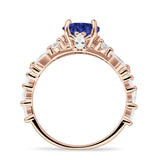 Vintage Style Round Engagement Ring Cubic Zirconia 925 Sterling Silver
