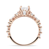 Vintage Style Round Engagement Ring Cubic Zirconia 925 Sterling Silver