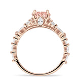 Vintage Style Round Engagement Ring Cubic Zirconia 925 Sterling Silver