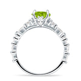 Vintage Style Round Engagement Ring Cubic Zirconia 925 Sterling Silver