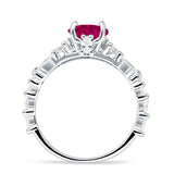 Vintage Style Round Engagement Ring Cubic Zirconia 925 Sterling Silver