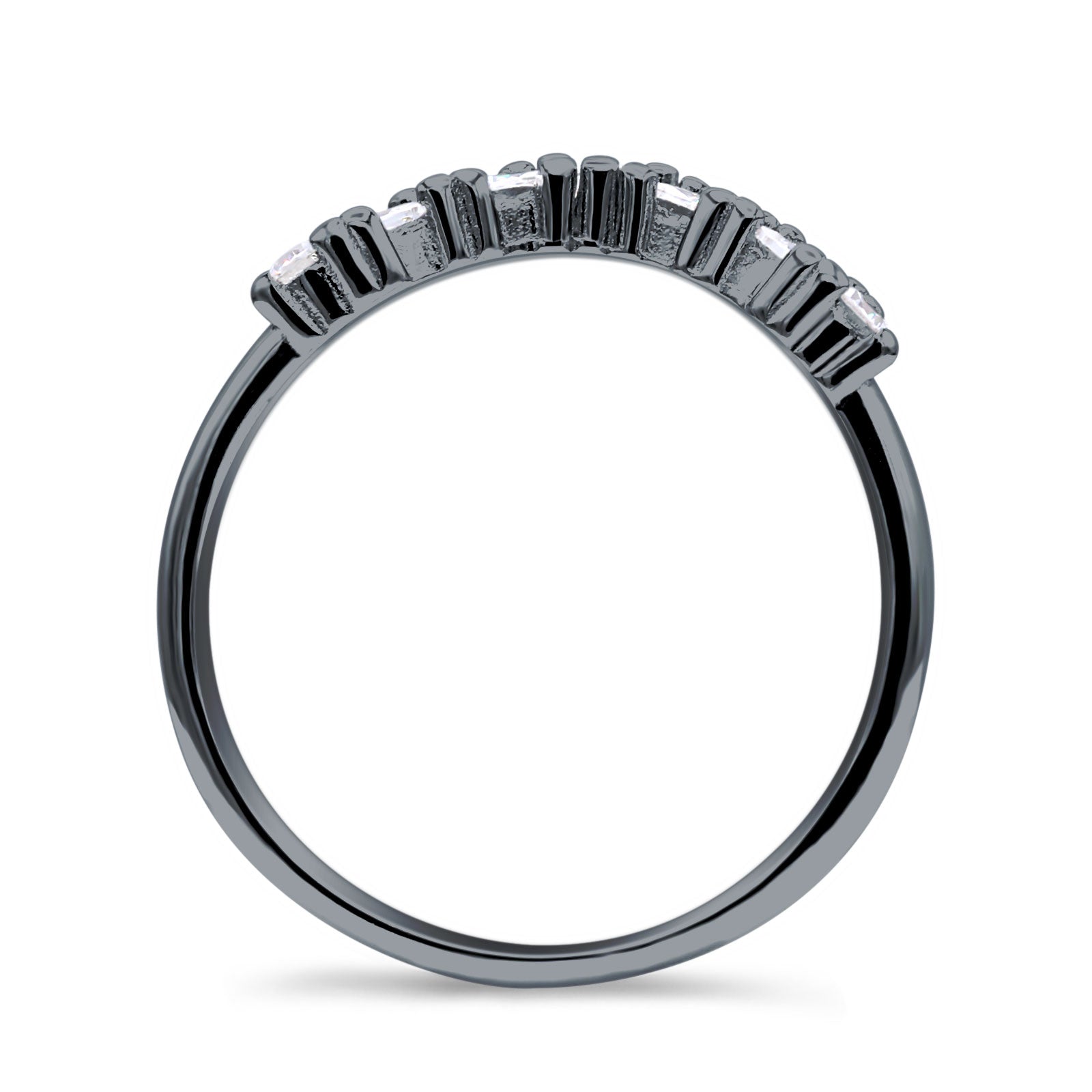 Chevron Ring Cubic Zirconia 925 Sterling Silver