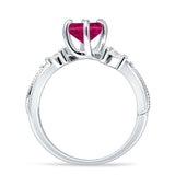 Round Beaded Marquise Vintage Style Cubic Zirconia Engagement Ring 925 Sterling Silver