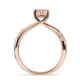 Solitaire Round Split Shank Ring Cubic Zirconia 925 Sterling Silver