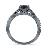 Round Cetlic Trinity Vintage Style Cubic Zirconia Ring 925 Sterling Silver