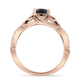 Round Cetlic Trinity Vintage Style Cubic Zirconia Ring 925 Sterling Silver