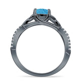 Round Cetlic Trinity Vintage Style Cubic Zirconia Ring 925 Sterling Silver