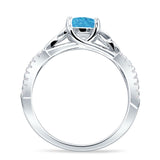 Round Cetlic Trinity Vintage Style Cubic Zirconia Ring 925 Sterling Silver