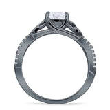 Round Cetlic Trinity Vintage Style Cubic Zirconia Ring 925 Sterling Silver