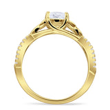 Round Cetlic Trinity Vintage Style Cubic Zirconia Ring 925 Sterling Silver
