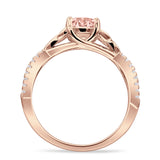 Round Cetlic Trinity Vintage Style Cubic Zirconia Ring 925 Sterling Silver