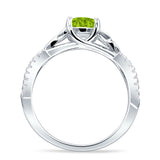 Round Cetlic Trinity Style Cubic Zirconia Ring 925 Sterling Silver