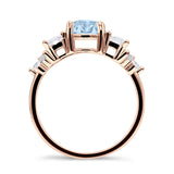 Vintage Style Round Three Stone Ring Cubic Zirconia 925 Sterling Silver