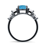 Vintage Style Round Three Stone Ring Cubic Zirconia 925 Sterling Silver
