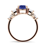 Vintage Style Round Three Stone Ring Cubic Zirconia 925 Sterling Silver