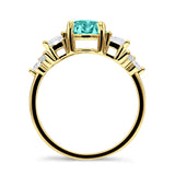 Vintage Style Round Three Stone Ring Cubic Zirconia 925 Sterling Silver