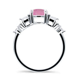 Vintage Style Round Three Stone Ring Cubic Zirconia 925 Sterling Silver