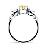 Vintage Style Round Three Stone Ring Cubic Zirconia 925 Sterling Silver