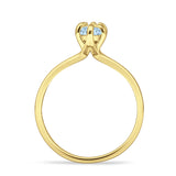 Marquise Solitaire Engagement Ring 7X14 Natural Aquamarine 925 Sterling Silver