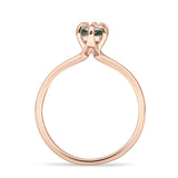 Marquise Solitaire Engagement Ring 7X14 Natural Green Moss Agate 925 Sterling Silver