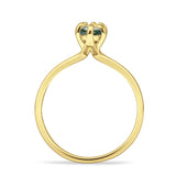 Marquise Solitaire Engagement Ring 7X14 Natural Green Moss Agate 925 Sterling Silver