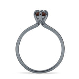 Marquise Solitaire Engagement Ring 7X14 Natural Chocolate Smoky Quartz 925 Sterling Silver