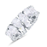 Pear Shaped Eternity Band Cubic Zirconia 925 Sterling Silver