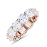 Cushion Cut Eternity Band