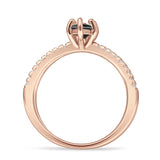 Marquise Split Shank X Ring Cubic Zirconia 925 Sterling Silver