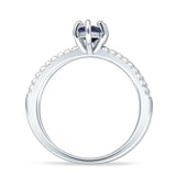 Marquise Split Shank X Ring